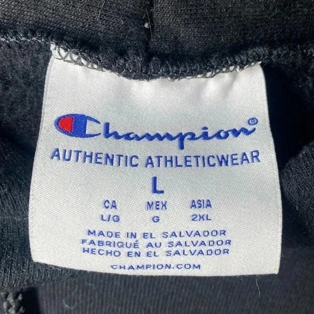 Champion Pullover Hoodie Black Large - Picture 4 of 6